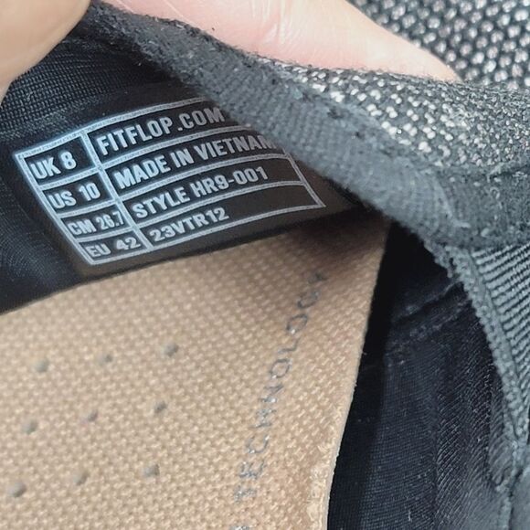 Fit Flop Veda Me3talloc Gray Black Slip On Sneaker Size 10 NEW NWT Style HR9-001 - Picture 6 of 9